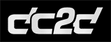 Logo cc2c : Design Futuriste et Sportif Logo stylisé 'cc2c' en blanc/argenté, aux formes futuristes et anguleuses, sur fond noir, rappelant une marque de sport ou de technologie.