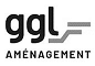 Logo GGL Aménagement : Conception et Réalisation de Projets Logo GGL Aménagement : les lettres 'ggl' en noir, suivies de deux lignes stylisées en gris formant une structure, avec le mot 'AMÉNAGEMENT' en dessous.